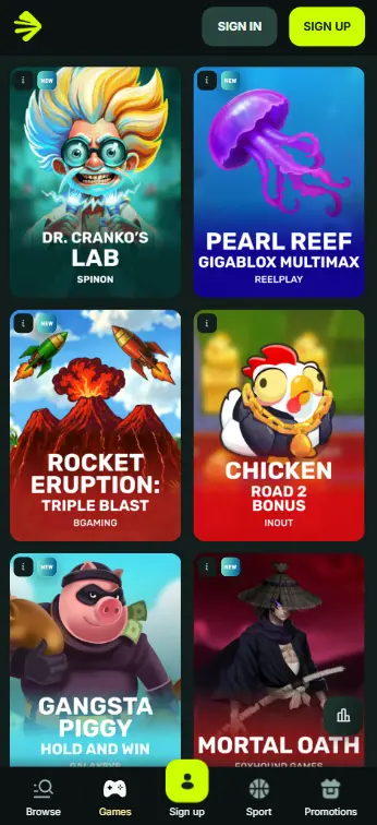 Mobile Slots on the BetNjet Casino App